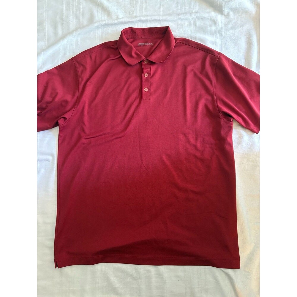 Nike Golf Dri-FIT Polo Shirt Mens XXL Red Short Sleeve 128898-651